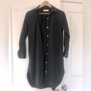 Everlane Black Cotton Long Shirt